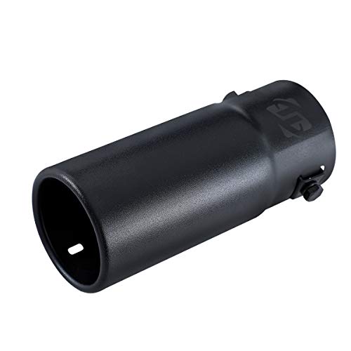 Tritrust Black Exhaust tip - to Fit 1.5 to 2 Inch Exhaust Tail Pipe Diameter- Stainless Steel to give Chrome Effect - Car Muffler Tips - Image 1