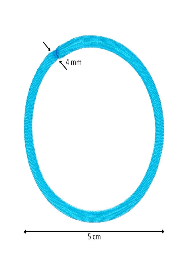 Expressions 216-Piece Hair Ties Value Pack: 4mm Elastics in Shades Of Blue, No Metal Bands for Women, Durable Ponytail Holders for Thick, Curly and All Hair Types - Image 4