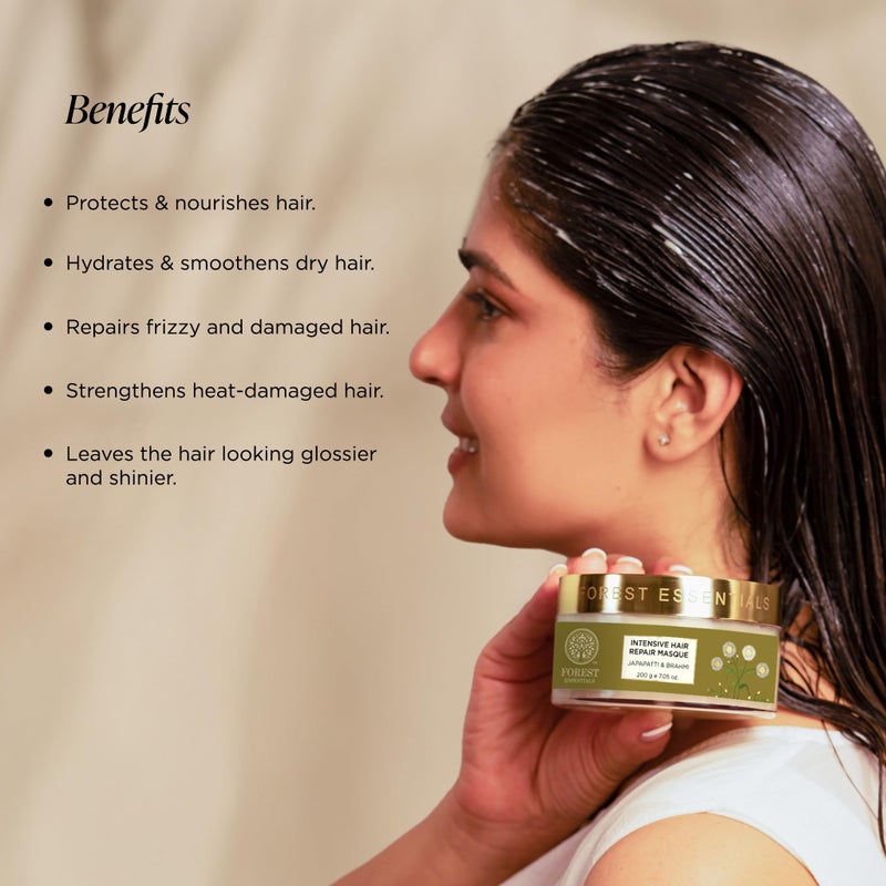 Forest Essentials Intensive Hair Repair Masque, Japapatti and Brahmi, 200g - Image 2