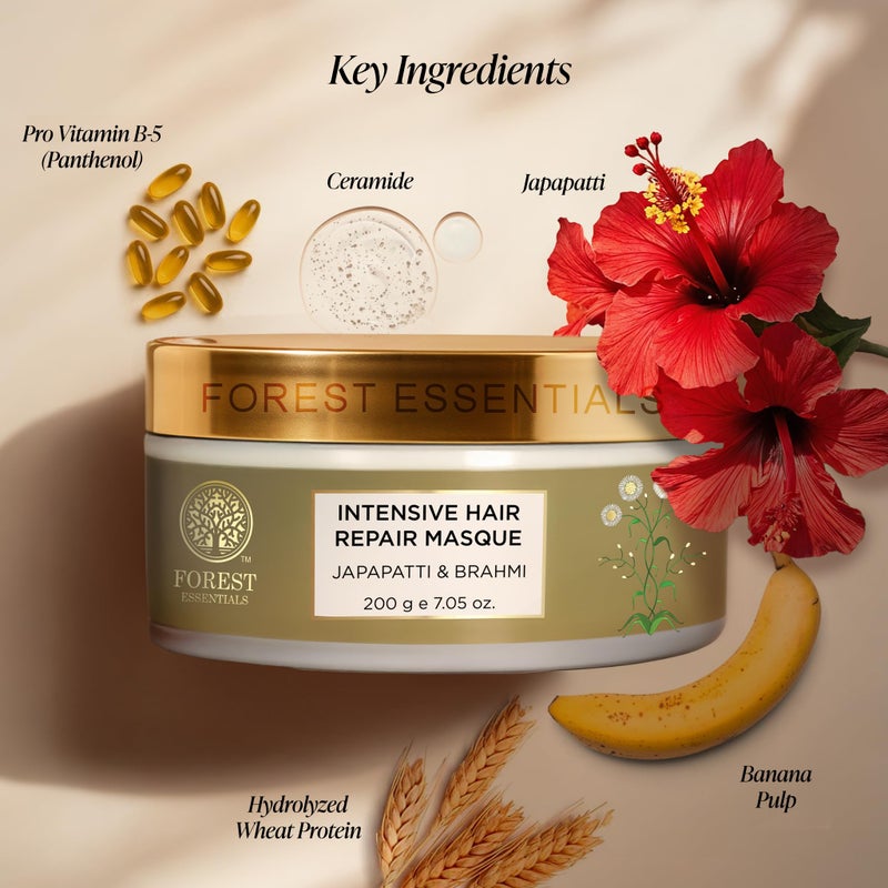 Forest Essentials Intensive Hair Repair Masque, Japapatti and Brahmi, 200g - Image 3