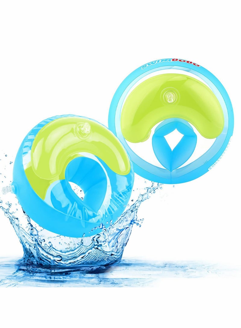 Captaintech Thickened Inflatable Swimming Arm Ring, A Pair of Children's Adult Water Pool Playing Swimming Ring for Boys Girls Beginners (Arm Ring Diameter 3.15 Inches) - Image 1