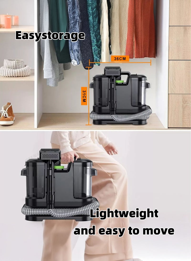 ET-LIFE Carpet Cleaner Wired Dry & Wet Cleaner, Removes Tough Spot & Stain, Easy To Use on Multi Surfaces: Sofa, Car And Upholstery 500W Black - Image 5