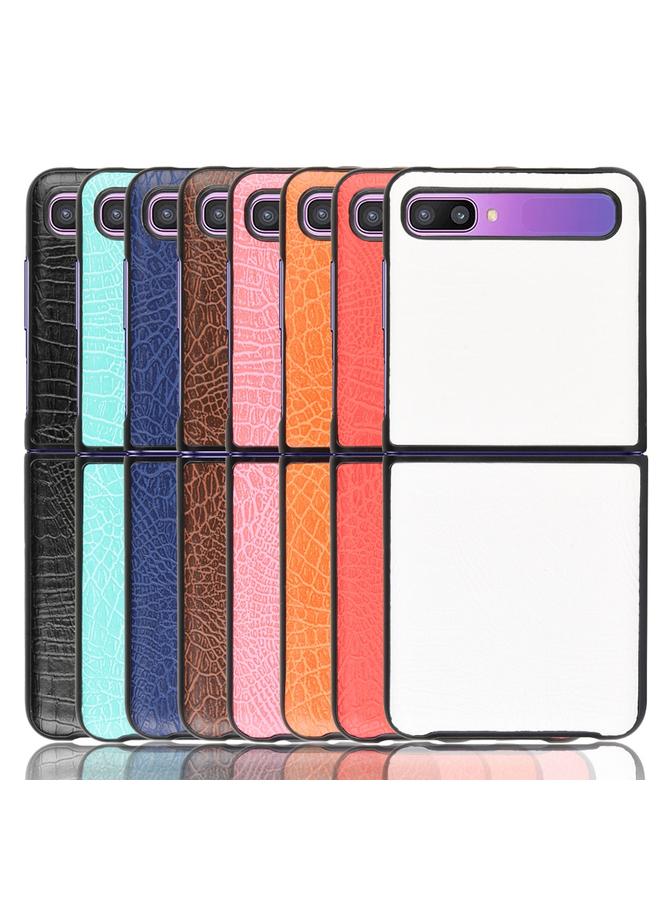 Zaboon Case For Galaxy Z Flip Shockproof Crocodile Texture PC + PU Case - Image 4