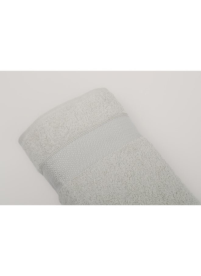 White Rose مجموعة مناشف حمام 4 قطع - سيرانتي - 550 جم / م² - 100% قطن تيري - 2 منشفة استحمام 70X140 سم و 2 منشفة يد 50x90 سم - لمسة فاخرة - جفاف سريع - امتصاص فائق - فضي  - Image 5