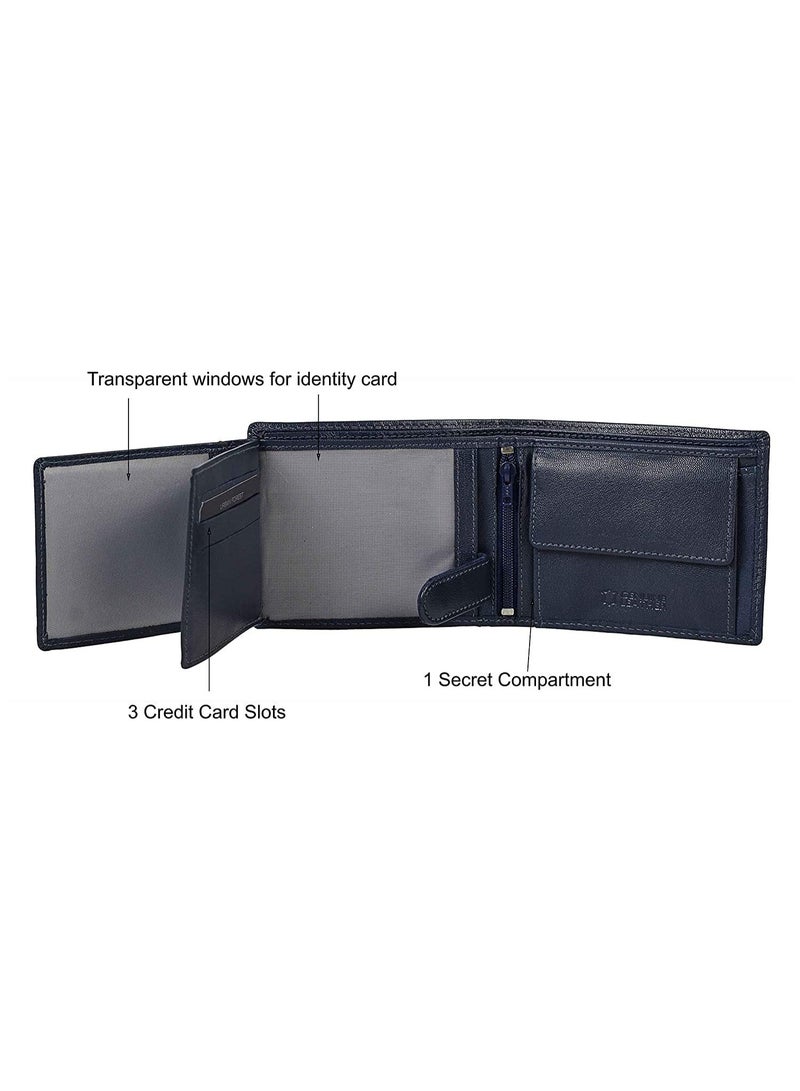 URBANFOREST URBAN FOREST Dakota Dark Blue Leather Wallet for Men - Image 5