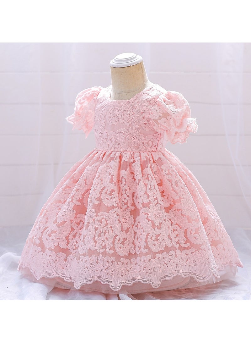 D'Daniela Lace Puff Sleeve Dress - Image 2
