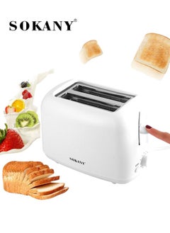 sokany 2 Slice Bread Toaster,Adjustable 6 Browning Control with Slide Out Crumb Tray,with Stop Function,700 W HJT-022,white  - Image 1