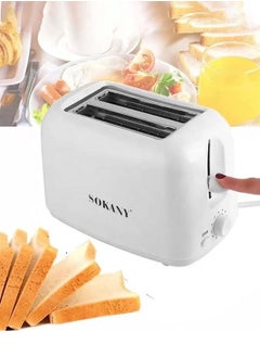 sokany 2 Slice Bread Toaster,Adjustable 6 Browning Control with Slide Out Crumb Tray,with Stop Function,700 W HJT-022,white  - Image 2