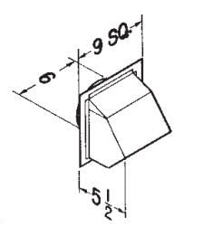Broan 641 Wall Cap for 6" Round Duct for Range Hoods and Bath Ventilation Fans - Image 2