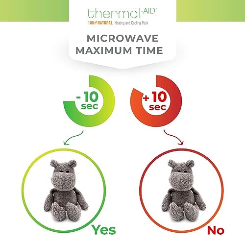 Thermal-Aid Zoo Animals - Mini Happy The Hippo - Heatable Therapeutic Stuffed Animals for Kids - Hot & Cold Therapy - Ice Pack & Heating Pack - 3.15 x 2.6 x 9.3 in - Image 4
