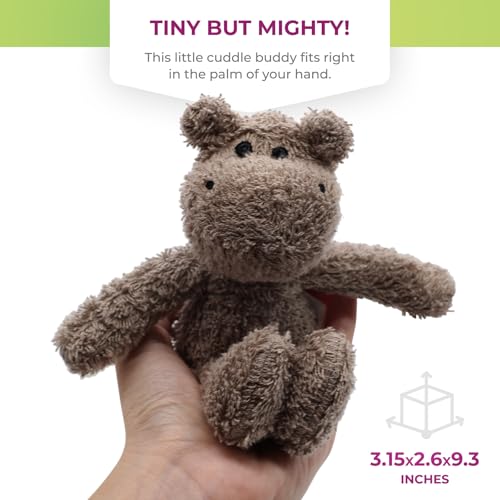 Thermal-Aid Zoo Animals - Mini Happy The Hippo - Heatable Therapeutic Stuffed Animals for Kids - Hot & Cold Therapy - Ice Pack & Heating Pack - 3.15 x 2.6 x 9.3 in - Image 5