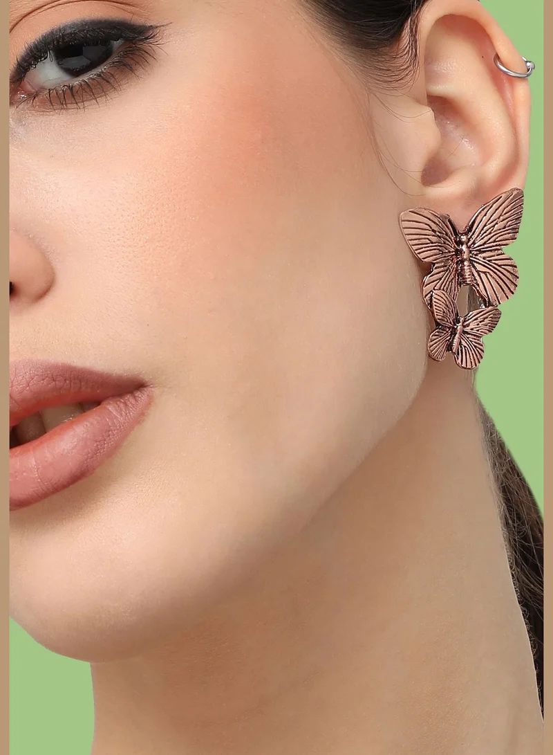 SOHI Gold Plated Designer Casual Stud For Women