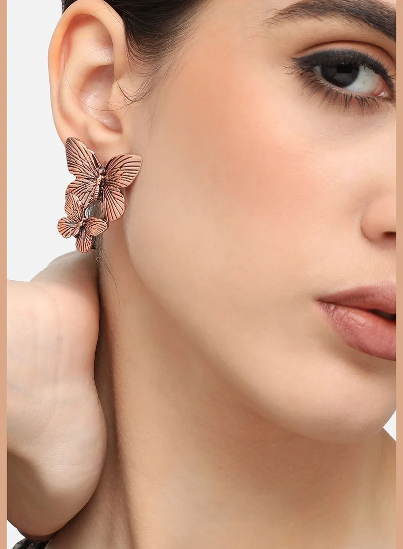 SOHI Gold Plated Designer Casual Stud For Women