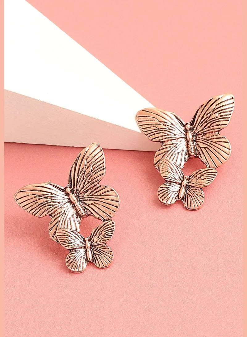 SOHI Gold Plated Designer Casual Stud For Women