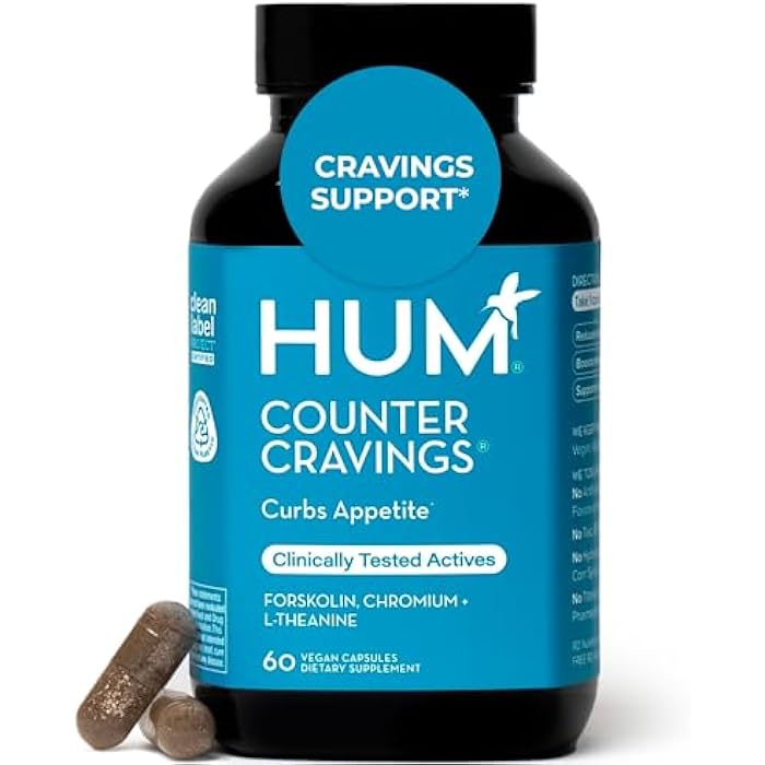 HUM Counter Cravings Chromium Supplements with L Theanine, Seaweed Extract & Forskolin to Help Support Appetite, Cravings, and Routines, Gluten Free, Caffeine Free Formula, 60 Vegan Capsules - Image 1