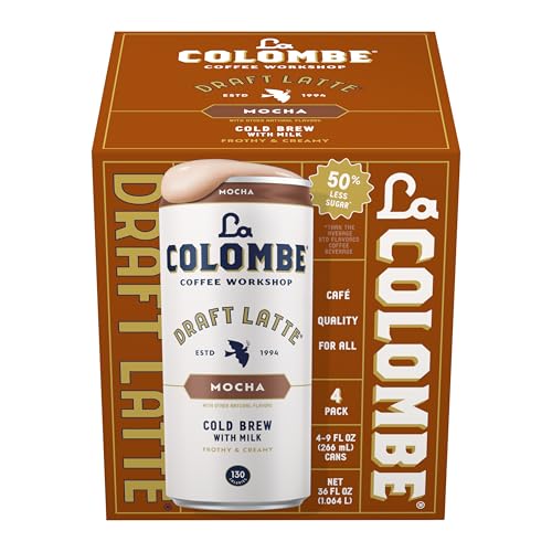 La Colombe Mocha Draft Latte - 9 Fluid Ounce, 4 Count - Cold-Pressed Espresso and Frothed Milk + Dark Chocolate - Made With Real Ingredients - Grab And Go Coffee - Image 1