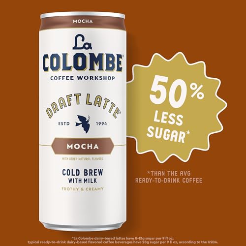 La Colombe Mocha Draft Latte - 9 Fluid Ounce, 4 Count - Cold-Pressed Espresso and Frothed Milk + Dark Chocolate - Made With Real Ingredients - Grab And Go Coffee - Image 4