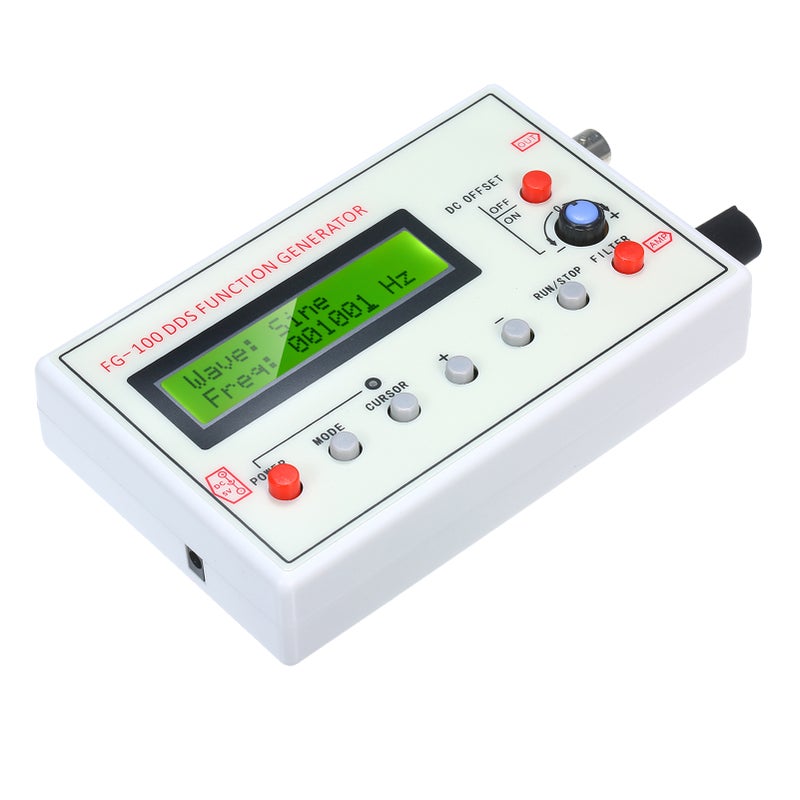 1HZ-500KHZ FG-100 DDS Functional Signal Generator Sine Triangle Square Sawtooth ECG Noise Output Frequency Meter Signal Source Module Frequency Counter - Image 2