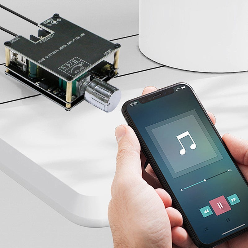 ZK-301B لوحة مضخم صوت محمولة أحادي المسار 30 واط، لوحة مضخم صوت أحادي القناة المتكثف مع بوكس مطابقة لاسلكية حقيقية بتقنية بلوتوث 5.3 - Image 3