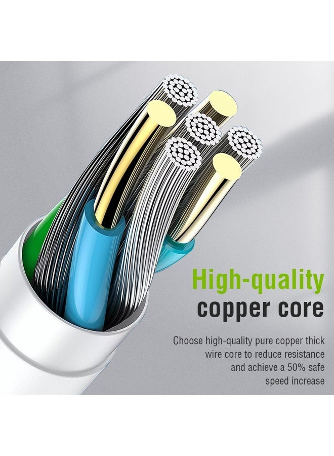 Cougar 30W Type C to Lightning Cable, PD Type C Fast Charging and Data Transfer Cable with Smart Chip, Durable PVC Cable for Compatible iPhone and iPad Devices, 1m, White - Image 3