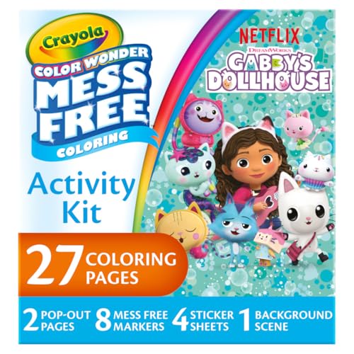 Crayola Color Wonder Gabby's Dollhouse Activity Kit, Mess Free Coloring Set for Toddlers, Travel Activities, Toddler Toys, Gifts for Girls & Boys - Image 1