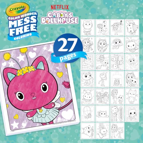 Crayola Color Wonder Gabby's Dollhouse Activity Kit, Mess Free Coloring Set for Toddlers, Travel Activities, Toddler Toys, Gifts for Girls & Boys - Image 3