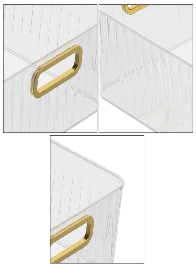 Vababa 4-Pack Clear Plastic Storage Bins, Clear Plastic Pantry Organizer Bins, Multi-use Organizer Bins - Image 3