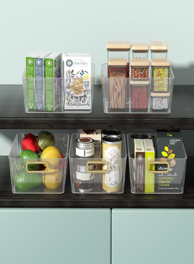 Vababa 4-Pack Clear Plastic Storage Bins, Clear Plastic Pantry Organizer Bins, Multi-use Organizer Bins - Image 5