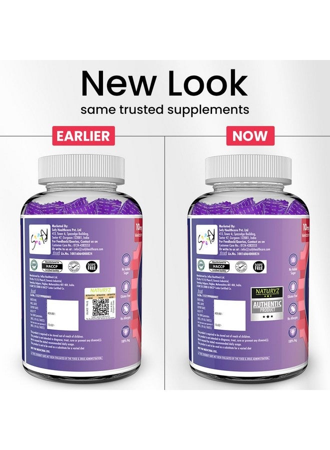 NATURYZ ناتوريز يميز جوميز ميلاتونين 10 ملغ للنوم - غير مسبب للإدمان | بدون سكر مضاف | جذر فاليريان، بابونج | تحسين جودة النوم لليالي هادئة، استيقظ منتعشًا ونشيطًا - 30 جوميز (نكهة البرتقال) - Image 3