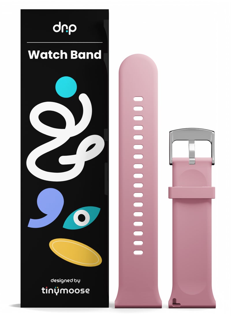 TinyMoose Tempo Watch Band Classic Liquid Silicone Strap Compatible with Tinymoose Tempo Smartwatch - Pink  - Image 1