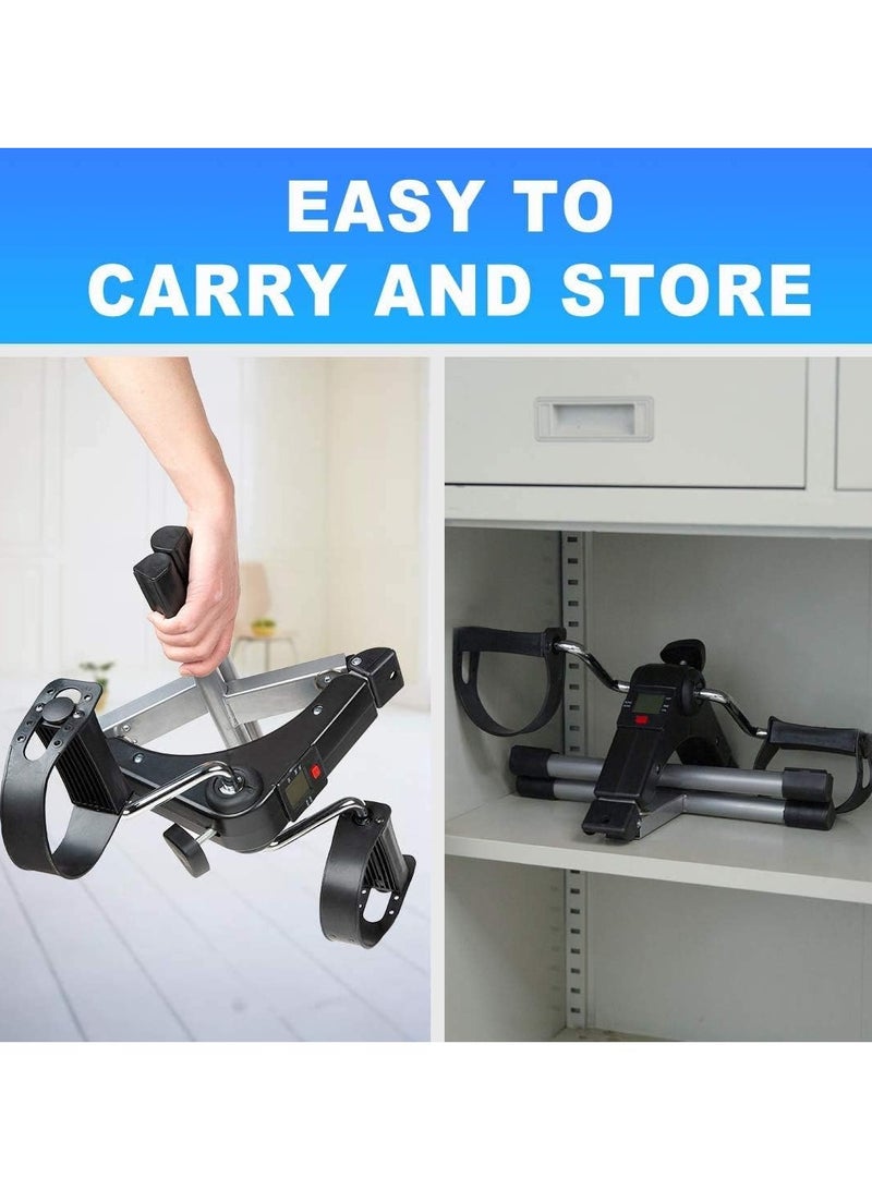 بيتشو تمرين الدواسة دواسة قدم صغيرة رقمية قابلة للطي للياقة البدنية، أداة تمرين الذراع والساق، مقاومة متغيرة - Image 5