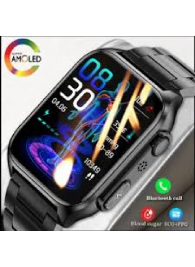 Blood Glucose Smart Watch for Men, with Bluetooth Calling, ECG + PPG Health Monitoring - Image 2