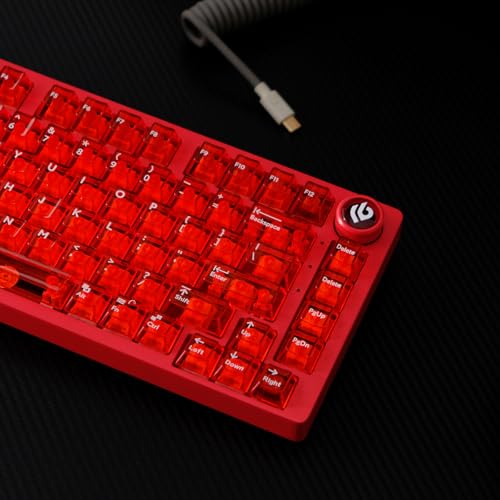 Sumgsn 114 Keys Transparent Keycaps PC Cherry Profile Red Crystal Clear Keycap Set Fit for Cherry Mx Switches Mechanical Keyboard - Image 4