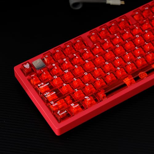 Sumgsn 114 Keys Transparent Keycaps PC Cherry Profile Red Crystal Clear Keycap Set Fit for Cherry Mx Switches Mechanical Keyboard - Image 3