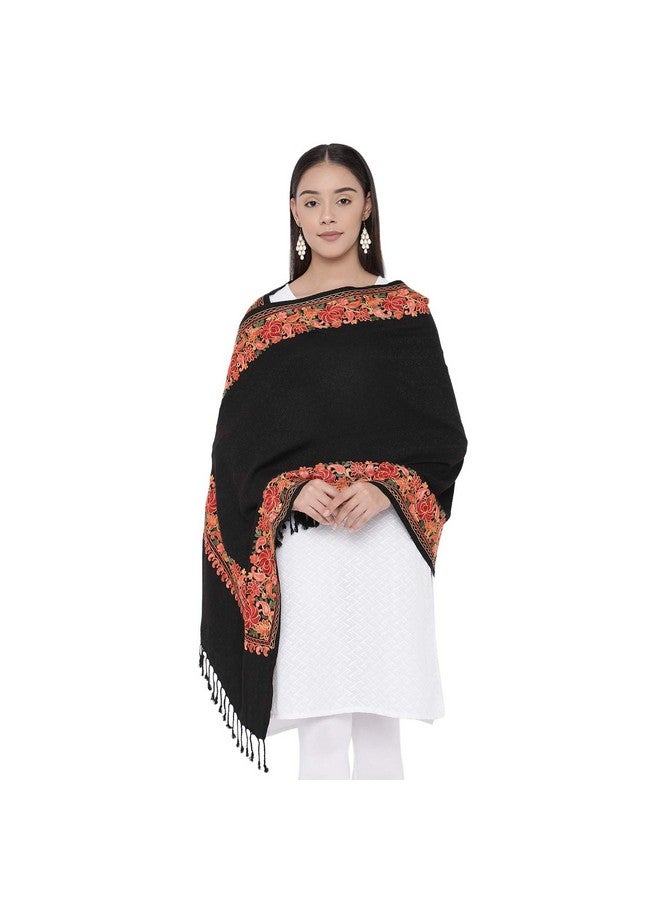 Pashmoda Women Bahaar Aari Embroidered Kashmiri Stole (Size: 71x203 cm) - Image 1