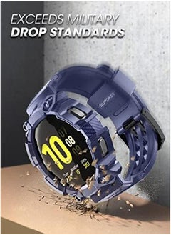 SupCase Unicorn Beetle Pro Series Case Designed For Galaxy Watch 4 44Mm 2021 Release Rugged Protective Case With Strap Bands Blue  - Image 5