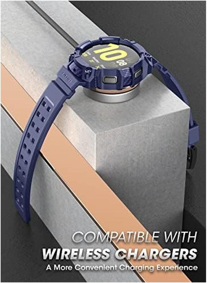 SupCase - Unicorn Beetle Pro Series Case Designed For Galaxy Watch 4 44Mm 2021 Release Rugged Protective Case With Strap Bands Blue - Image 1