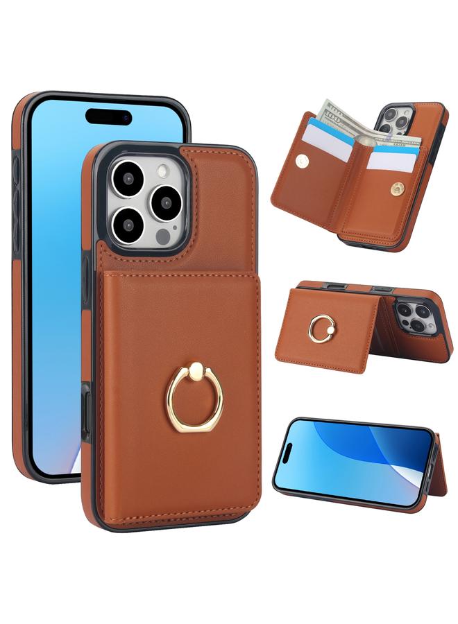 اس-توب جراب لهاتف iPhone 16 Pro Max مزود بحلقة بطاقة RFID مضادة للسرقة - Image 1