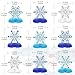 Moitkptt 9Pcs Winter Wonderland Decorations 3D Snowflake Honeycomb Table Centerpieces for Frozen Winter Blue White Theme Christmas Baby Shower Birthday Party Supplies Snowflake - Image 4