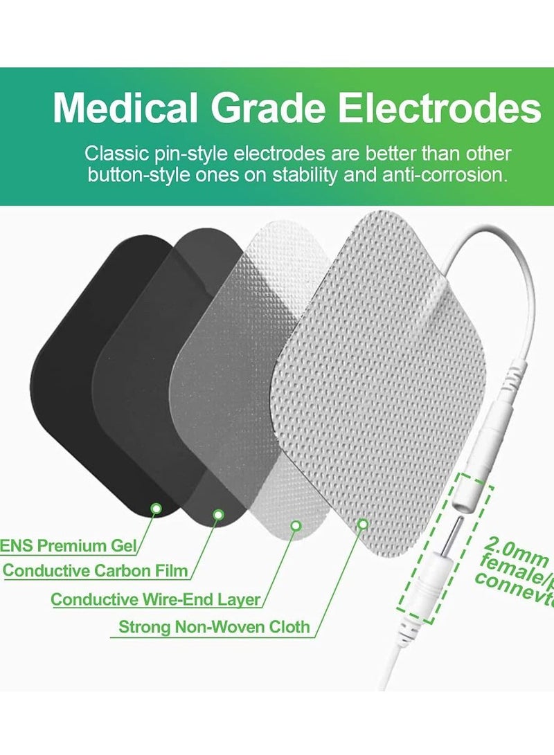 24PCS TENS Unit Replacement Pads Reusable Tens Pads Replacement Electrode Patches - Image 2