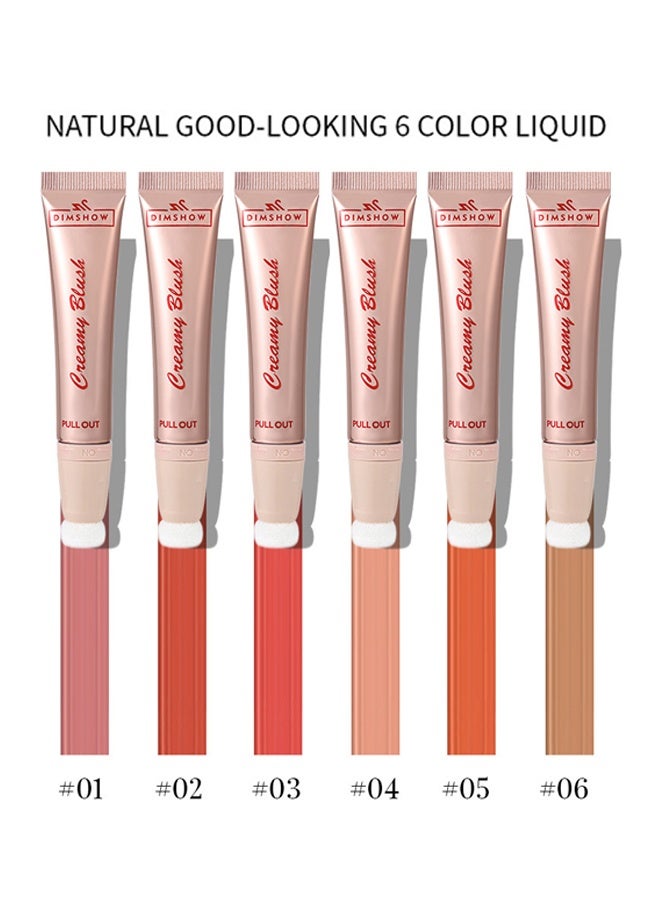 ديمشو عصا تجميل أحمر الخدود الكريمية ، عصا كونتور مع قضيب وسادة ناعمة - كريمي ناعم طبيعي غير لامع للخدين #02 - Image 4