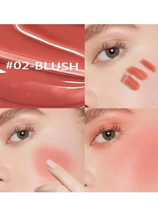 ديمشو عصا تجميل أحمر الخدود الكريمية ، عصا كونتور مع قضيب وسادة ناعمة - كريمي ناعم طبيعي غير لامع للخدين #02 - Image 2