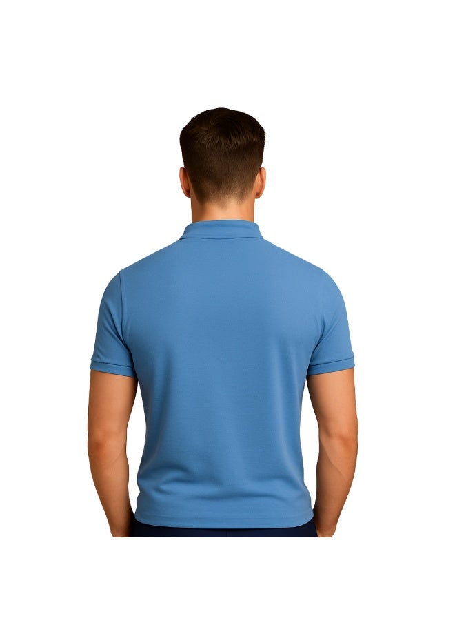 برينت شوب فور مي تيشيرت بولو رجالي | نسيج قرص العسل ٢٤٠ جرام لكل متر مربع | تيشيرت قطني خالص بقصّة عادية بألوان أساسية | مريح وأنيق للارتداء اليومي - Image 5