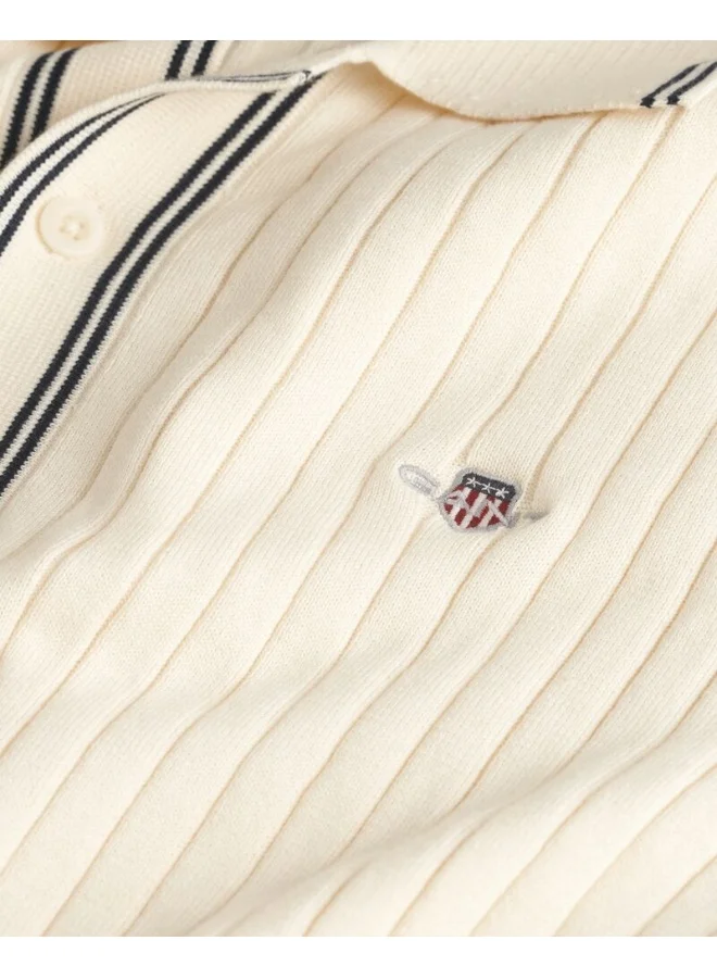 غانت Ribbed Cotton Polo Shirt