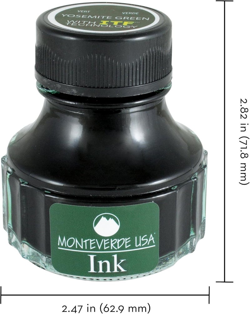Monteverde USA Ink with ITF Technology, 90 ml Yosemite Green (G308YG) - Image 2