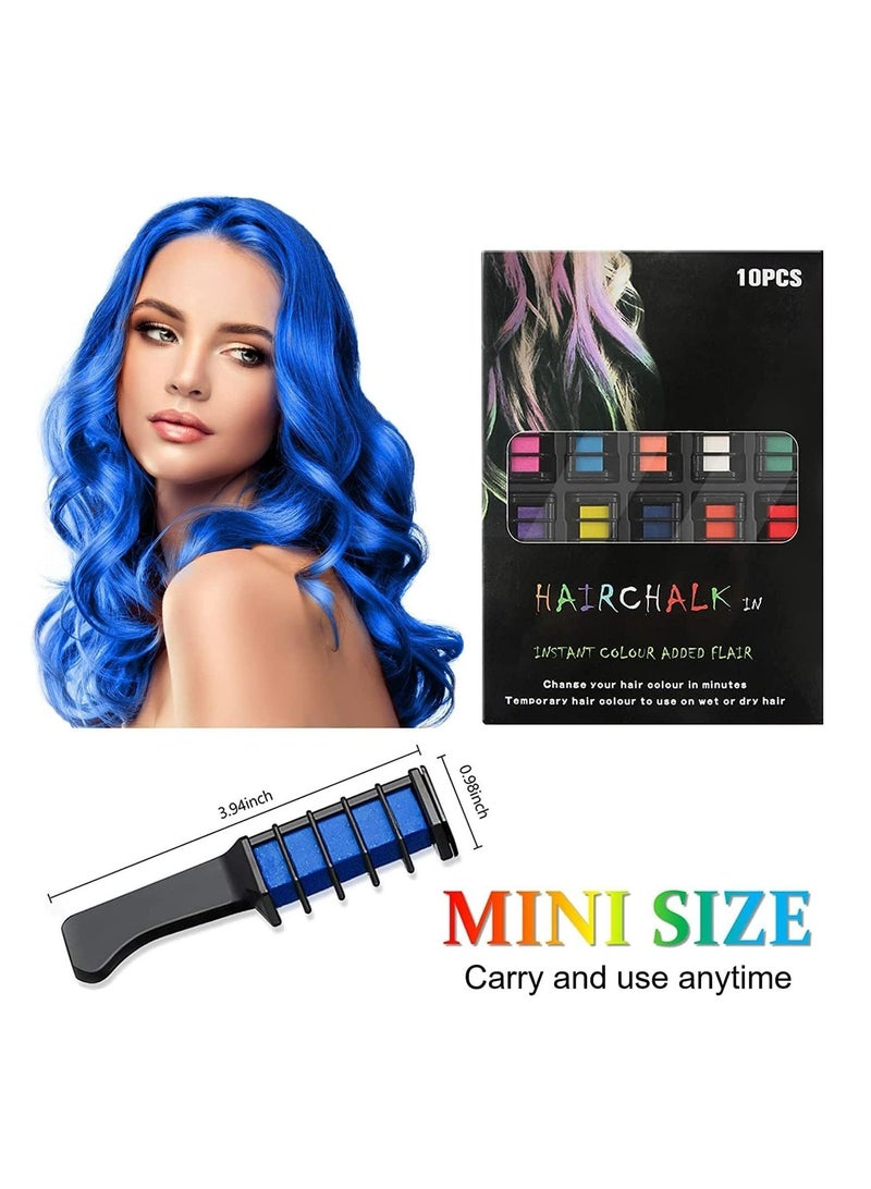 RollsTimi  Temporary Assorted Hair Chalk Comb Set with Washable Colors and Coloring Brush  - Image 3