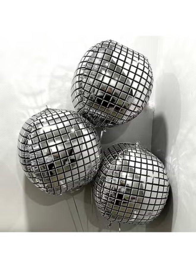 fantasize Disco Ball Arch Kit, White and Silver Balloon Garland With Large Metallic Mirror Balls, Silver Confetti Balloons for Party Decorations - Image 5