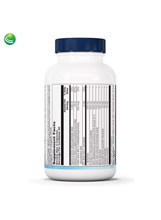 Nutra Biogenesis Intestinal Repair Capsules - Herbal Gut Health Supplement for Women & Men with Sodium Butyrate, Daily - 120 Capsules - Image 2