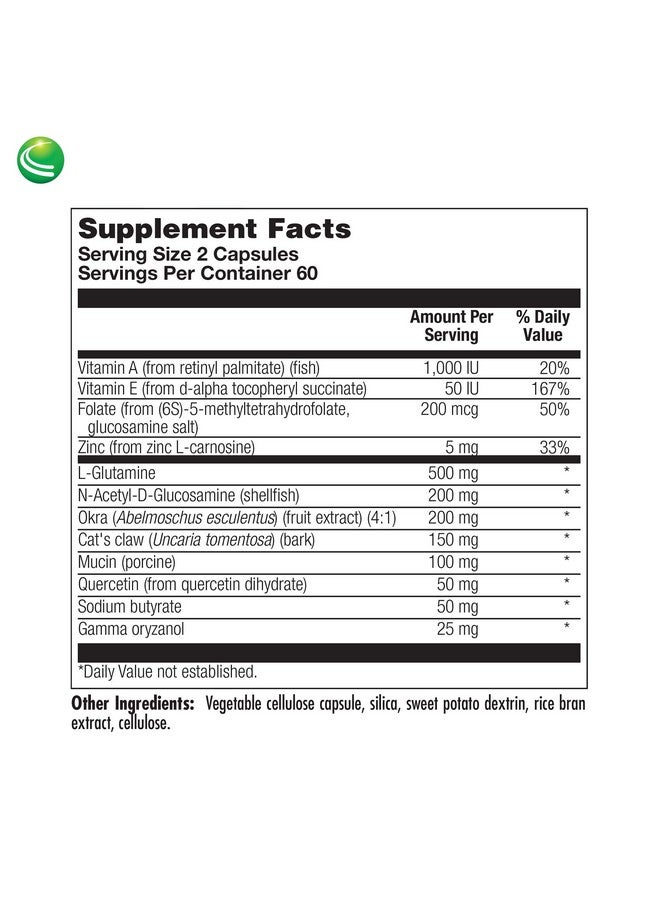 Nutra Biogenesis Intestinal Repair Capsules - Herbal Gut Health Supplement for Women & Men with Sodium Butyrate, Daily - 120 Capsules - Image 5