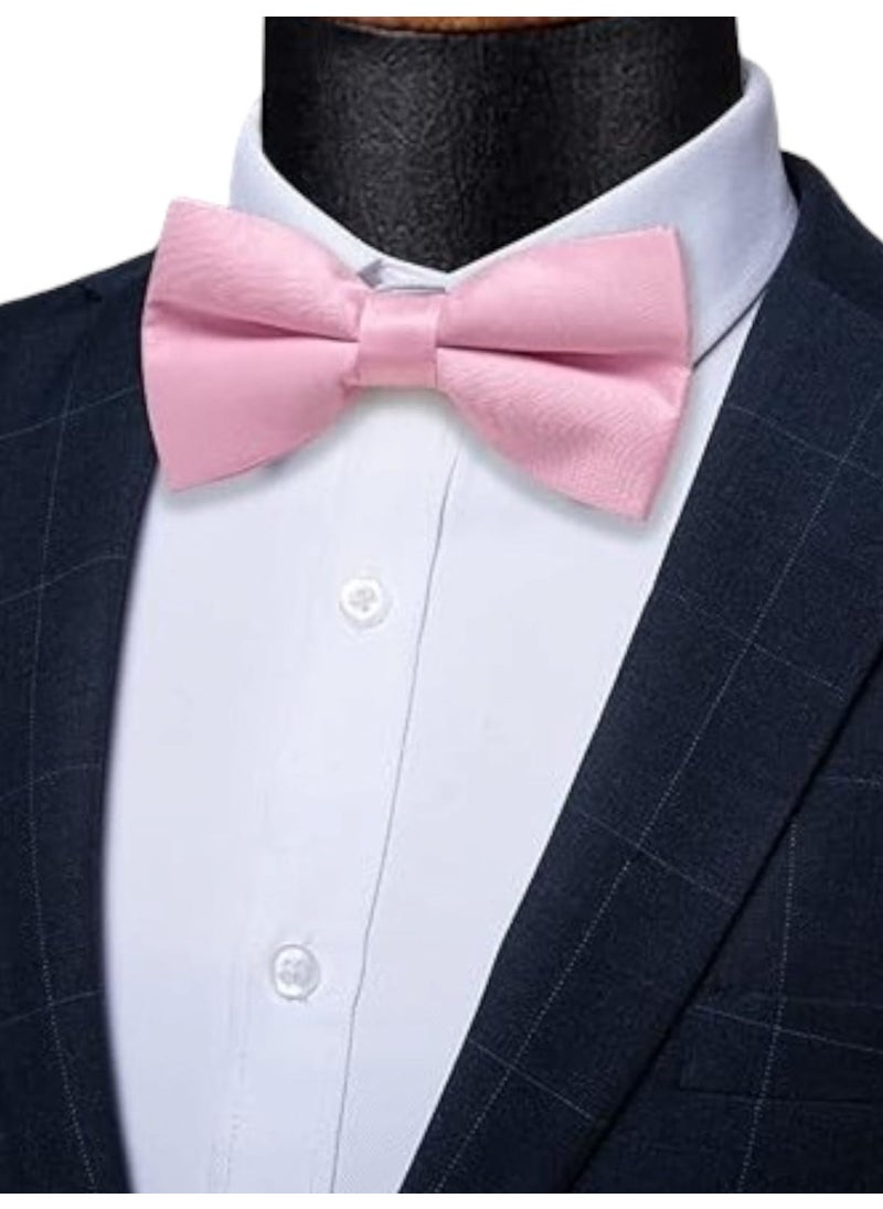 Trenderrs Men's Solid Color Satin Bow Tie  - Image 1
